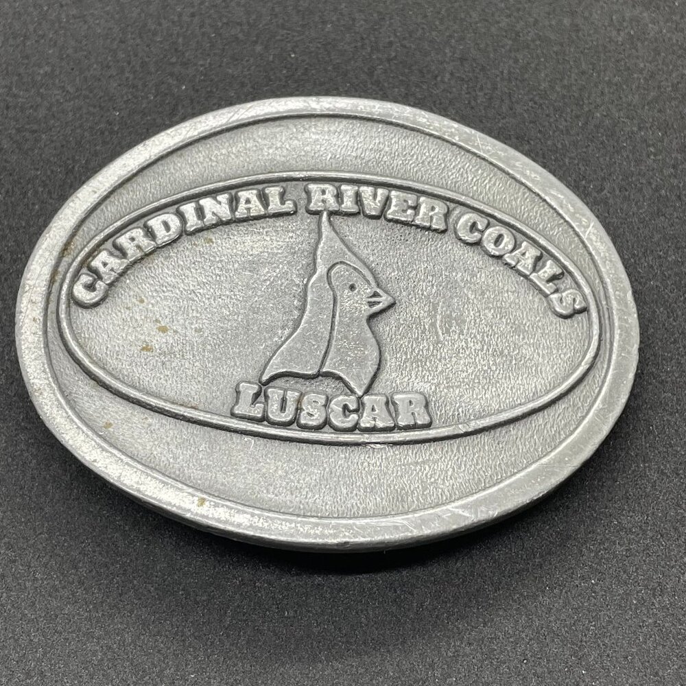 Vintage 1970's CARDINAL RIVER COALS Belt Buckle~ Luscar, Alberta